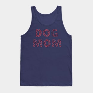 Dog Mom Red Paw Prints Tank Top